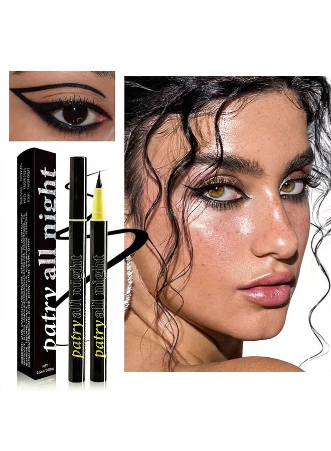 Smile Eyeliner pen - long-lasting, waterproof, quick-drying, vivid color, non-marring eyeliner liquid pen - 01# black - Image 1